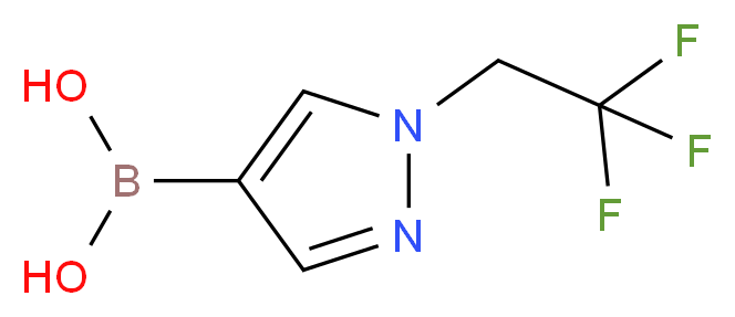 1-(2,2,2-TRIFLUOROETHYL)-1H-PYRAZOL-4-YL-4-BORONIC ACID_分子结构_CAS_1416786-60-1)