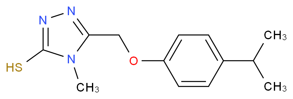 5-[(4-Isopropylphenoxy)methyl]-4-methyl-4H-1,2,4-triazole-3-thiol_分子结构_CAS_)