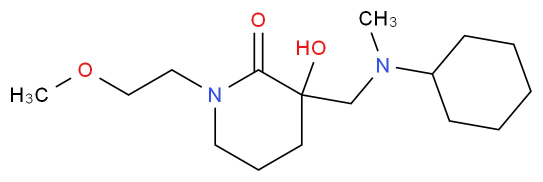 3-{[cyclohexyl(methyl)amino]methyl}-3-hydroxy-1-(2-methoxyethyl)-2-piperidinone_分子结构_CAS_)