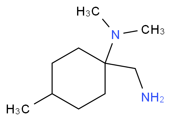 1-(aminomethyl)-N,N,4-trimethylcyclohexan-1-amine_分子结构_CAS_919013-75-5