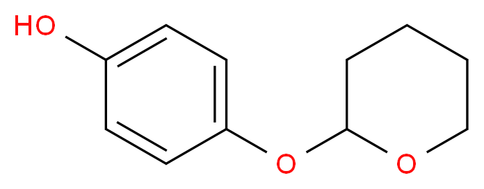 4-(oxan-2-yloxy)phenol_分子结构_CAS_53936-56-4