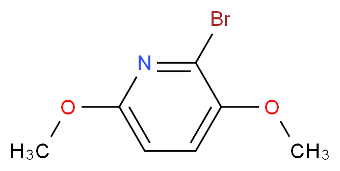 2-Bromo-3,6-dimethoxypyridine_分子结构_CAS_1211525-11-9)