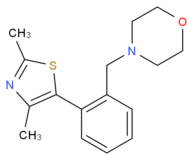 4-[2-(2,4-dimethyl-1,3-thiazol-5-yl)benzyl]morpholine_分子结构_CAS_)
