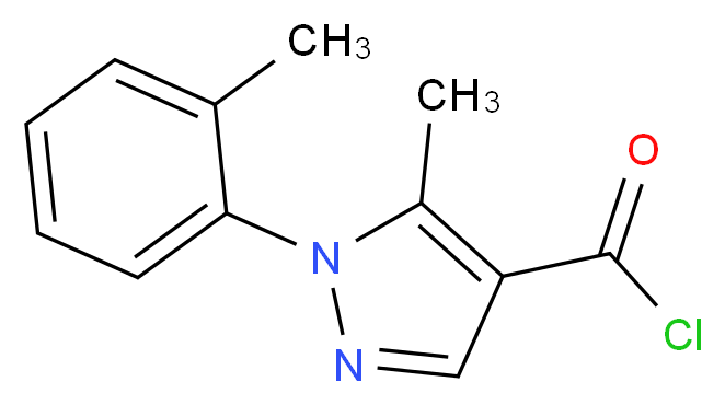 5-methyl-1-(2-methylphenyl)-1H-pyrazole-4-carbonyl chloride_分子结构_CAS_423768-42-7