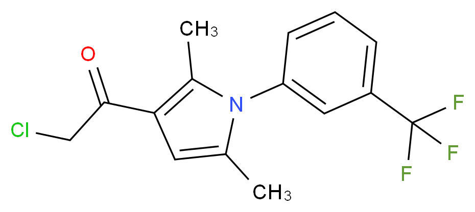 2-Chloro-1-[2,5-dimethyl-1-(3-trifluoromethyl-phenyl)-1H-pyrrol-3-yl]-ethanone_分子结构_CAS_314245-30-2)