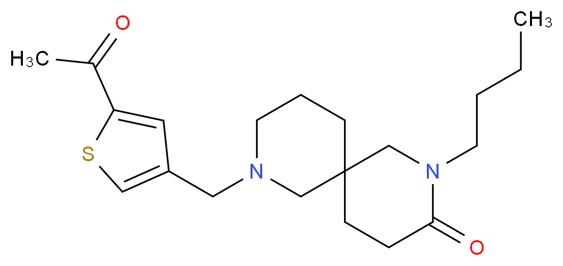 8-[(5-acetyl-3-thienyl)methyl]-2-butyl-2,8-diazaspiro[5.5]undecan-3-one_分子结构_CAS_)