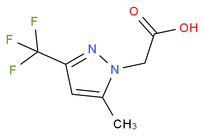 (5-Methyl-3-trifluoromethyl-pyrazol-1-yl)-acetic acid_分子结构_CAS_)