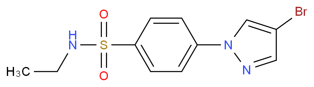 4-(4-Bromo-1H-pyrazol-1-yl)-N-ethylbenzenesulfonamide_分子结构_CAS_1187385-77-8)