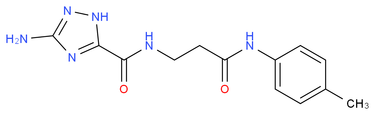 3-amino-N-{3-[(4-methylphenyl)amino]-3-oxopropyl}-1H-1,2,4-triazole-5-carboxamide (non-preferred name)_分子结构_CAS_)
