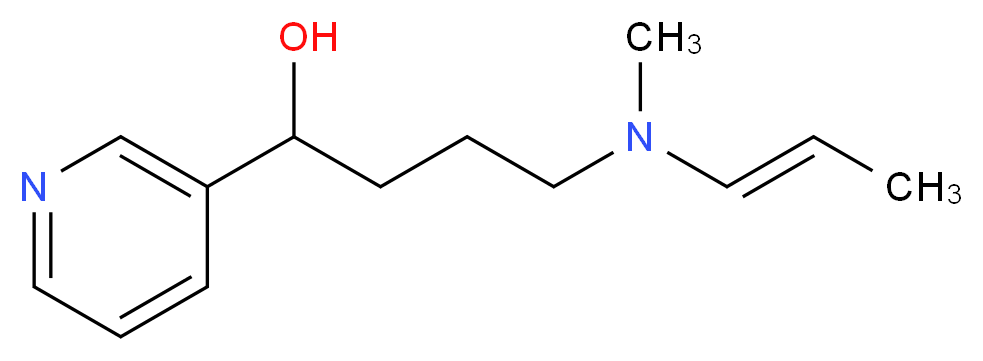 4-{methyl[(1E)-prop-1-en-1-yl]amino}-1-(pyridin-3-yl)butan-1-ol_分子结构_CAS_870193-42-3