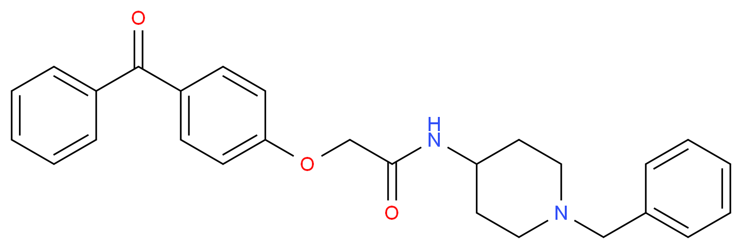 2-(4-benzoylphenoxy)-N-(1-benzylpiperidin-4-yl)acetamide_分子结构_CAS_924416-43-3