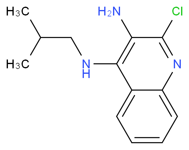 2-Chloro-N4-isobutylquinoline-3,4-diamine_分子结构_CAS_133860-76-1)