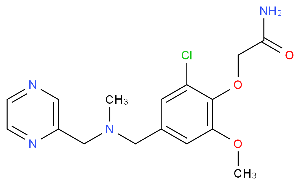 2-(2-chloro-6-methoxy-4-{[methyl(pyrazin-2-ylmethyl)amino]methyl}phenoxy)acetamide_分子结构_CAS_)