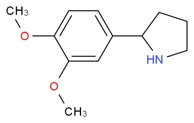 2-(3,4-dimethoxyphenyl)pyrrolidine_分子结构_CAS_367281-00-3