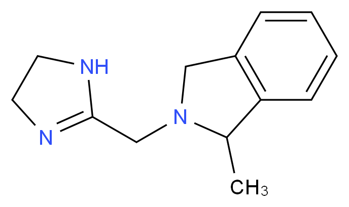 2-(4,5-dihydro-1H-imidazol-2-ylmethyl)-1-methyl-2,3-dihydro-1H-isoindole_分子结构_CAS_118343-19-4