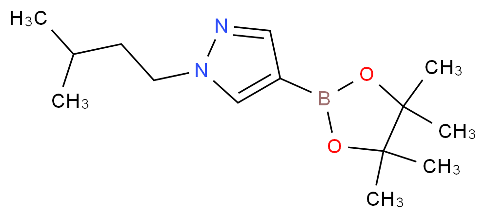 1-(3-Methylbutyl)-1H-pyrazole-4-boronic acid, pinacol ester_分子结构_CAS_777063-41-9)