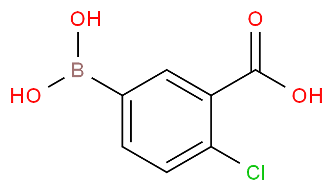 3-羧基-4-氯苯硼酸_分子结构_CAS_913835-32-2)