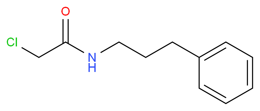 2-Chloro-N-(3-phenyl-propyl)-acetamide_分子结构_CAS_64297-91-2)