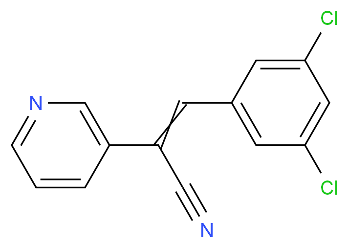 3-(3,5-dichlorophenyl)-2-(pyridin-3-yl)prop-2-enenitrile_分子结构_CAS_136831-49-7