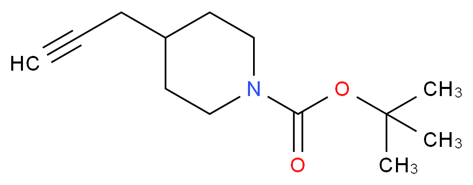 1-PIPERIDINECARBOXYLIC ACID, 4-(2-PROPYN-1-YL)-, 1,1-DIMETHYLETHYL ESTER_分子结构_CAS_301185-41-1)