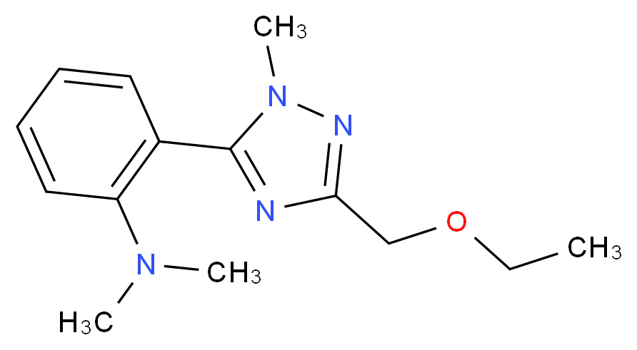 2-[3-(ethoxymethyl)-1-methyl-1H-1,2,4-triazol-5-yl]-N,N-dimethylaniline_分子结构_CAS_)