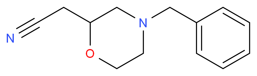 (4-benzylmorpholin-2-yl)acetonitrile_分子结构_CAS_57962-45-5)