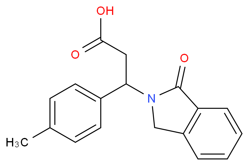 3-(4-Methylphenyl)-3-(1-oxo-1,3-dihydro-2H-isoindol-2-yl)propanoic acid_分子结构_CAS_)