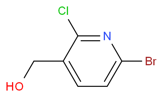 (6-Bromo-2-chloropyridin-3-yl)methanol_分子结构_CAS_1227599-35-0)