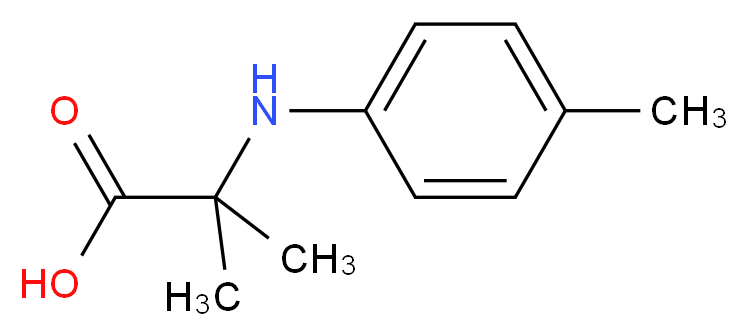 2-methyl-2-[(4-methylphenyl)amino]propanoic acid_分子结构_CAS_117755-94-9