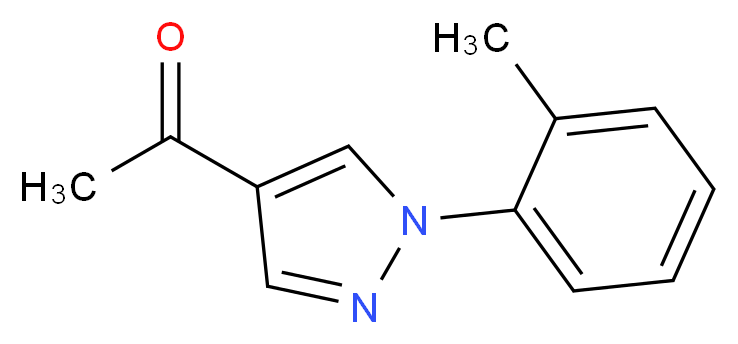 1-[1-(2-methylphenyl)-1H-pyrazol-4-yl]ethanone_分子结构_CAS_1015846-07-7)