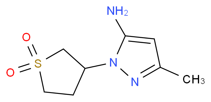 1-(1,1-Dioxidotetrahydro-3-thienyl)-3-methyl-1H-pyrazol-5-amine_分子结构_CAS_27280-97-3)