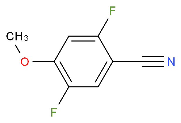 2,5-二氟-4-甲氧基苯腈_分子结构_CAS_1007605-44-8)