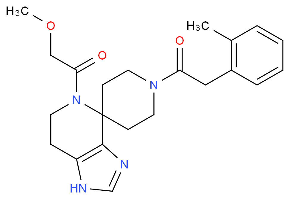 5-(methoxyacetyl)-1'-[(2-methylphenyl)acetyl]-1,5,6,7-tetrahydrospiro[imidazo[4,5-c]pyridine-4,4'-piperidine]_分子结构_CAS_)