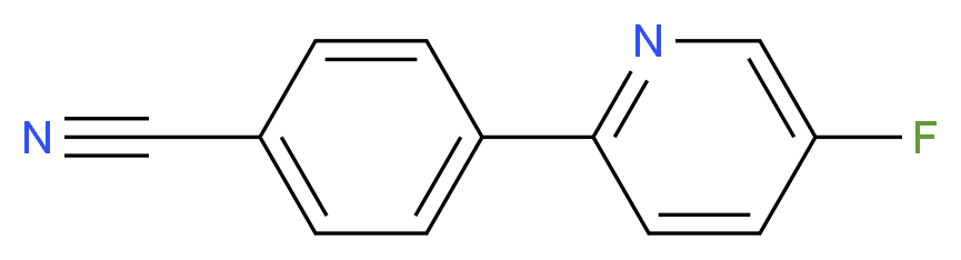 4-(5-fluoropyridin-2-yl)benzonitrile_分子结构_CAS_1046789-38-1