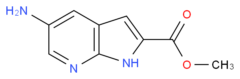 methyl 5-amino-1H-pyrrolo[2,3-b]pyridine-2-carboxylate_分子结构_CAS_952182-18-2