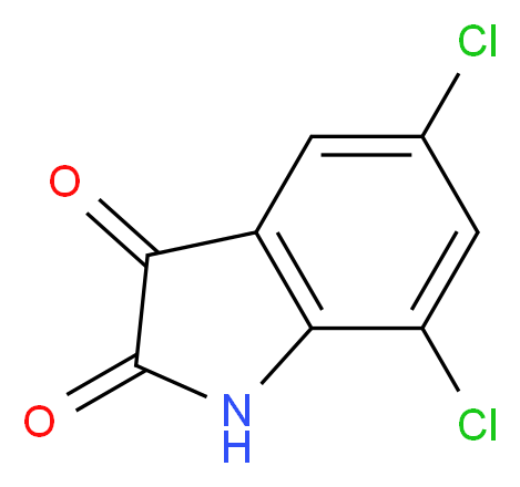 5,7-dichloro-2,3-dihydro-1H-indole-2,3-dione_分子结构_CAS_6374-92-1