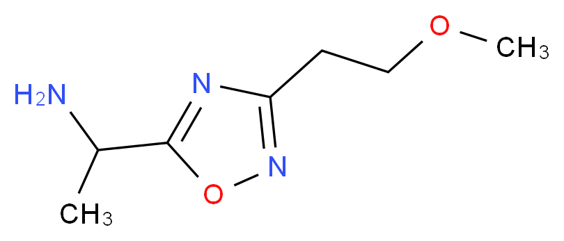 1-[3-(2-methoxyethyl)-1,2,4-oxadiazol-5-yl]ethan-1-amine_分子结构_CAS_915921-79-8