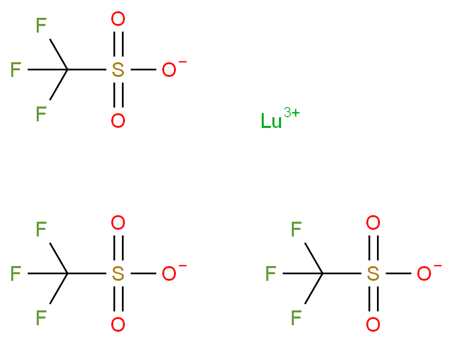 lutetium(3+) ion tritrifluoromethanesulfonate_分子结构_CAS_126857-69-0