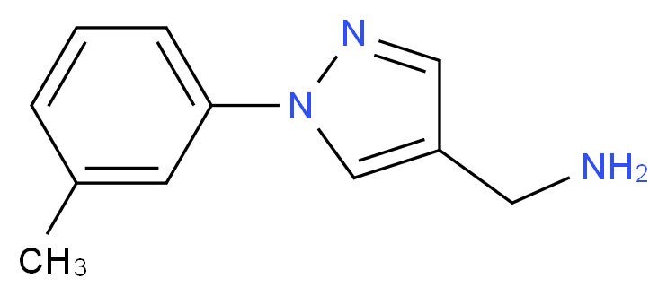 [1-(3-Methylphenyl)-1H-pyrazol-4-yl]methylamine_分子结构_CAS_400876-68-8)