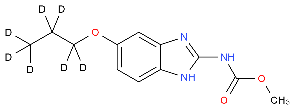 methyl N-[5-(<sup>2</sup>H<sub>7</sub>)propoxy-1H-1,3-benzodiazol-2-yl]carbamate_分子结构_CAS_1173019-44-7