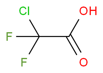 2-chloro-2,2-difluoroacetic acid_分子结构_CAS_76-04-0