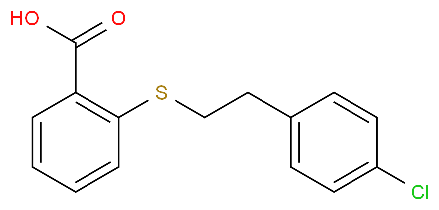 2-{[2-(4-Chlorophenyl)ethyl]thio}benzoic acid_分子结构_CAS_)