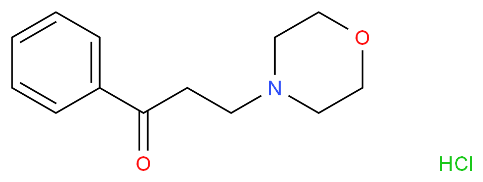 3-(4-吗啉基)苯丙酮 盐酸_分子结构_CAS_1020-16-2)