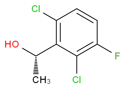 (1S)-1-(2,6-dichloro-3-fluorophenyl)ethan-1-ol_分子结构_CAS_877397-65-4