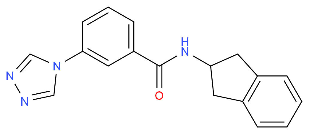 N-(2,3-dihydro-1H-inden-2-yl)-3-(4H-1,2,4-triazol-4-yl)benzamide_分子结构_CAS_)