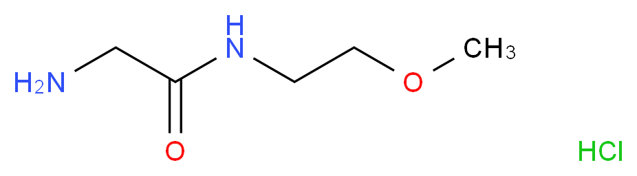 2-Amino-N-(2-methoxyethyl)acetamide hydrochloride_分子结构_CAS_1220037-70-6)