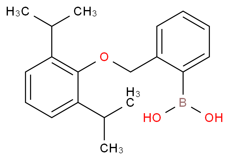 {2-[2,6-bis(propan-2-yl)phenoxymethyl]phenyl}boronic acid_分子结构_CAS_1072951-64-4