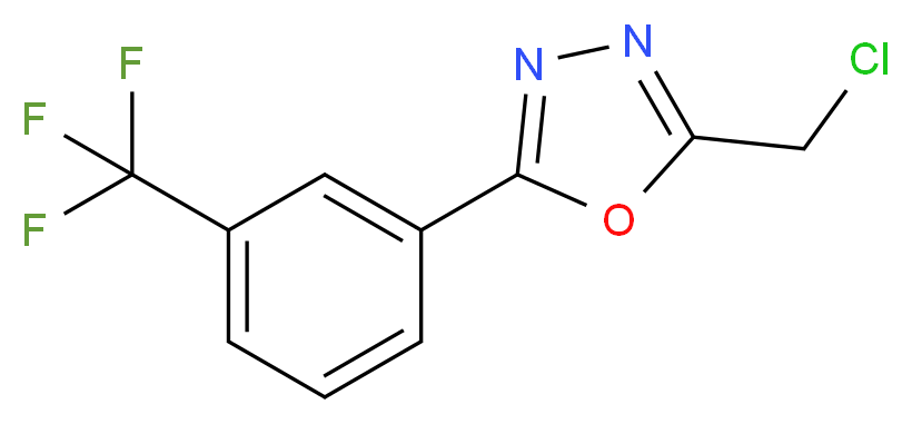 2-(chloromethyl)-5-[3-(trifluoromethyl)phenyl]-1,3,4-oxadiazole_分子结构_CAS_944897-58-9