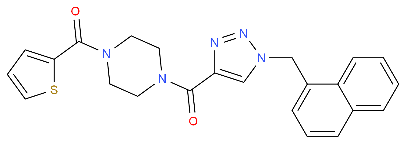 1-{[1-(1-naphthylmethyl)-1H-1,2,3-triazol-4-yl]carbonyl}-4-(2-thienylcarbonyl)piperazine_分子结构_CAS_)