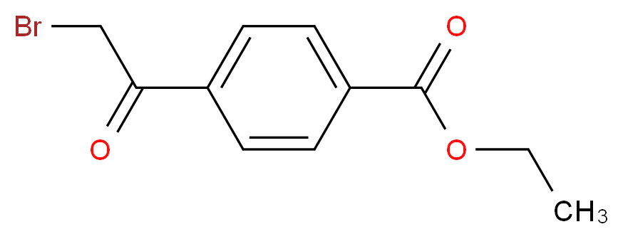 4-(2-Bromo-acetyl)-benzoic acid ethyl ester_分子结构_CAS_81590-55-8)